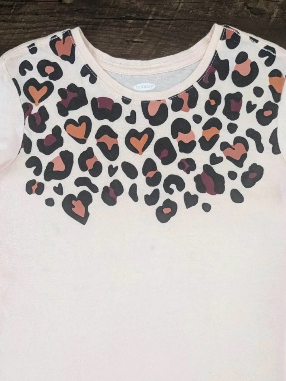 Old Navy Kids Light Pink Leopard Tee
